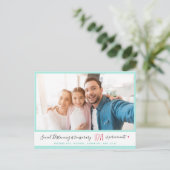 Aangepaste foto social distancing love quote groet briefkaart (Staand voorkant)