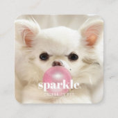 Aangepaste foto sociale media QR-code Vierkante Visitekaartje (Voorkant)