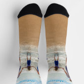 Aangepaste Foto Sokken met Naam Tekst (Top)