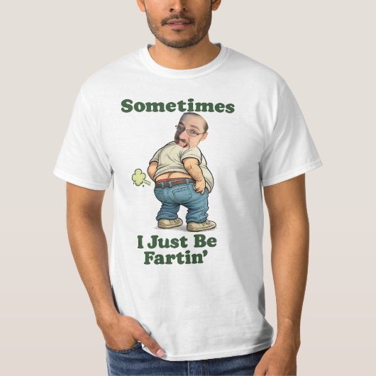 Aangepaste foto Soms zit ik gewoon te Farzen | gra T-shirt (Voorkant)