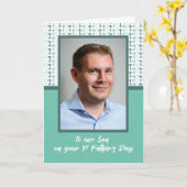 Aangepaste foto, Son First Fathers Day Anchors Kaart (Gele Bloem)