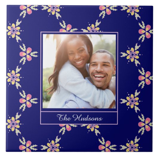 Aangepaste foto | Spaans mediterraan Patroon Tegeltje (Voorkant)