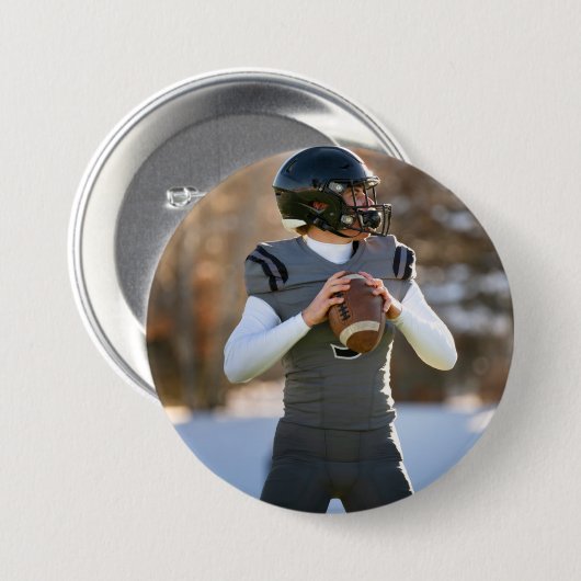 Aangepaste foto speler gameday gepersonaliseerde s ronde button 7,6 cm (Voorkant /achterkant)