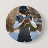 Aangepaste foto speler gameday gepersonaliseerde s ronde button 7,6 cm (Voorkant)