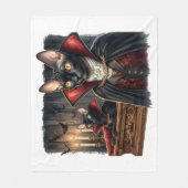 Aangepaste Foto Sphynx Cat Art Dracula Vampire Got Fleece Deken (Voorkant)