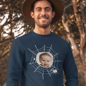 Aangepaste foto Spider web spiderweb creepy spooky T-shirt