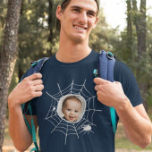 Aangepaste foto Spider web spiderweb spooky crepy T-shirt