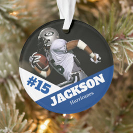 Aangepaste foto sport keepsake ornament football