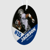 Aangepaste foto sport keepsake ornament football (voorkant)