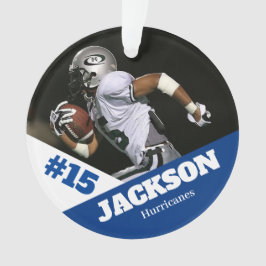 Aangepaste foto sport keepsake ornament football