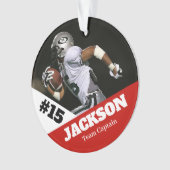 Aangepaste foto sport keepsake ornament football (voorkant)