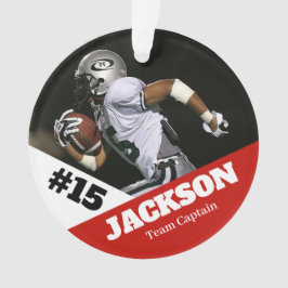 Aangepaste foto sport keepsake ornament football
