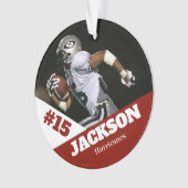 Aangepaste foto sport keepsake ornament football (voorkant)