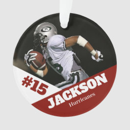 Aangepaste foto sport keepsake ornament football