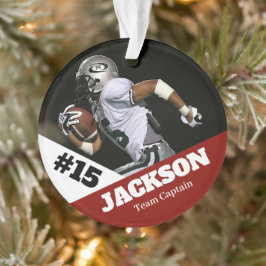 Aangepaste foto sport keepsake ornament football