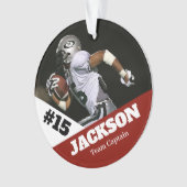 Aangepaste foto sport keepsake ornament football (voorkant)