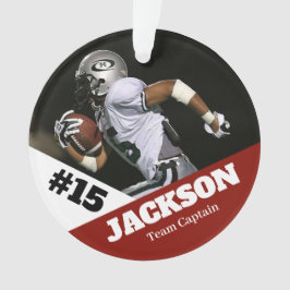 Aangepaste foto sport keepsake ornament football