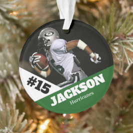 Aangepaste foto sport keepsake ornament football