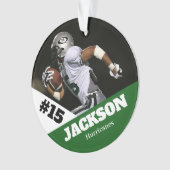 Aangepaste foto sport keepsake ornament football (voorkant)