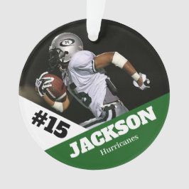 Aangepaste foto sport keepsake ornament football