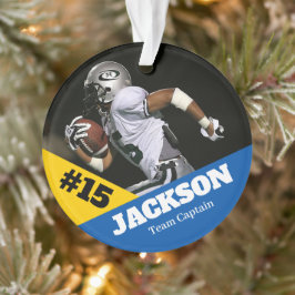 Aangepaste foto sport keepsake ornament football
