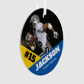 Aangepaste foto sport keepsake ornament football (voorkant)