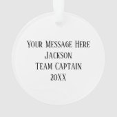 Aangepaste foto sport keepsake ornament football (achterkant)