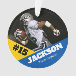 Aangepaste foto sport keepsake ornament football