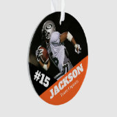 Aangepaste foto sport keepsake ornament football (voorkant)