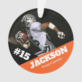 Aangepaste foto sport keepsake ornament football