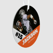 Aangepaste foto sport keepsake ornament football (voorkant)
