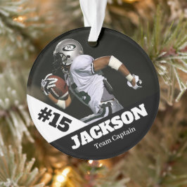 Aangepaste foto sport keepsake ornament football