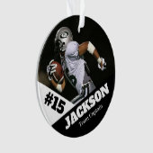Aangepaste foto sport keepsake ornament football (voorkant)