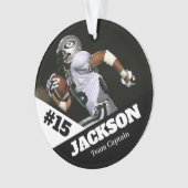 Aangepaste foto sport keepsake ornament football (voorkant)