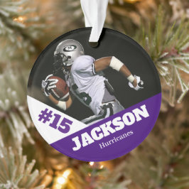 Aangepaste foto sport keepsake ornament football