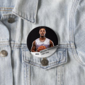 Aangepaste foto sport knop / pin basketbal speler ronde button 7,6 cm (In situ)
