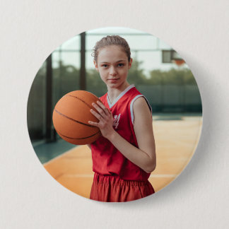 Aangepaste foto sport knopspeld ronde button 7,6 cm