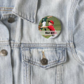 Aangepaste foto sportknop / pin met naam & # ronde button 5,7 cm (In situ)