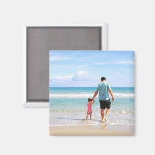 Aangepaste foto. Square Fridge Magnet. Magneet (Voorkant / Achterkant)
