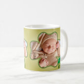 Aangepaste foto St. Patrick's 4Leaf Shamrock Lijst Koffiemok (Voorkant rechts)