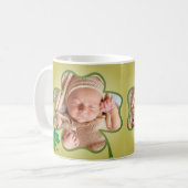Aangepaste foto St. Patrick's 4Leaf Shamrock Lijst Koffiemok (Voorkant links)
