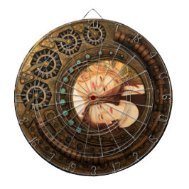 Aangepaste foto Steampunk Clock Time Metal Gears Dartbord
