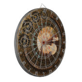 Aangepaste foto Steampunk Clock Time Metal Gears Dartbord (Voorkant Links)