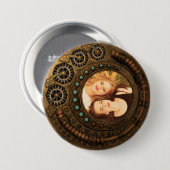 Aangepaste foto Steampunk metaal tandwielen Ronde Button 7,6 Cm (Voorkant /achterkant)