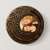 Aangepaste foto Steampunk metaal tandwielen Ronde Button 7,6 Cm (Voorkant)