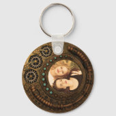 Aangepaste foto Steampunk metaal tandwielen Sleutelhanger (Voorkant)