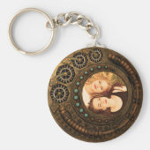 Aangepaste foto Steampunk metaal tandwielen Sleutelhanger (Voorkant)