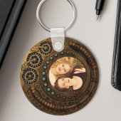 Aangepaste foto Steampunk metaal tandwielen Sleutelhanger