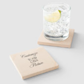 Aangepaste Foto Stenen Onderzetter (Zijkant)