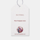 Aangepaste foto sterren Smoky Topaz & White Holida Cadeaulabel (Achterkant)